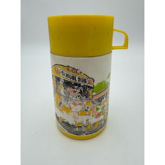 Vintage 1960s Disney Mickey Mouse Aladdin Industries Plastic Lunch Box Thermos - Picture 1 of 8